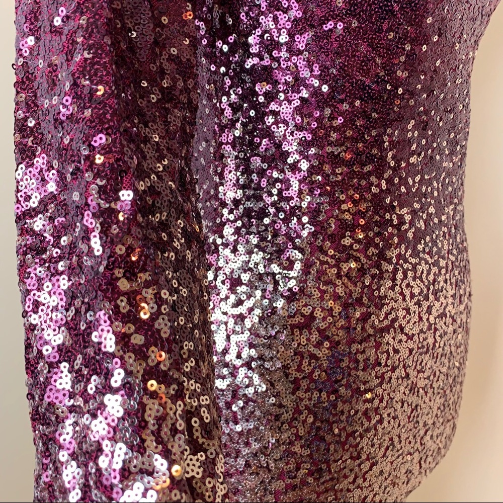 Mind Code Purple Sequin Backless Dress - image 14